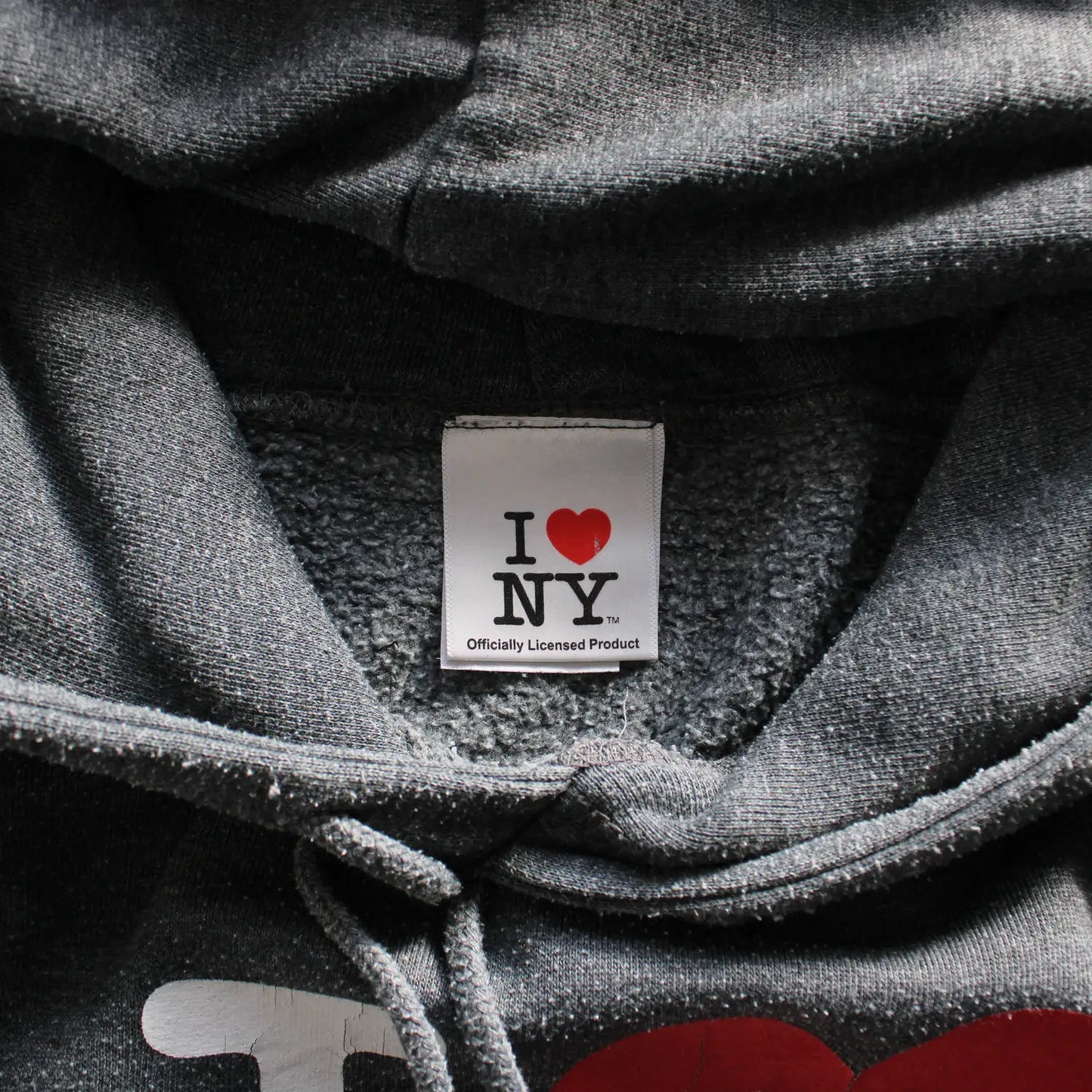 Wali “I Love NY” Printed Hoodie – Charcoal Grey (Man-L)