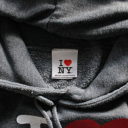 Wali “I Love NY” Printed Hoodie – Charcoal Grey (Man-L)