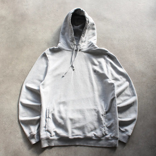 AllSaints Embroidered Hoodie – Light Grey (Man-L)