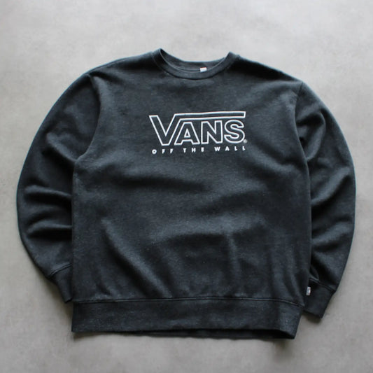 Vans Logo Printed Sweatshirt - Grey (Man-S)