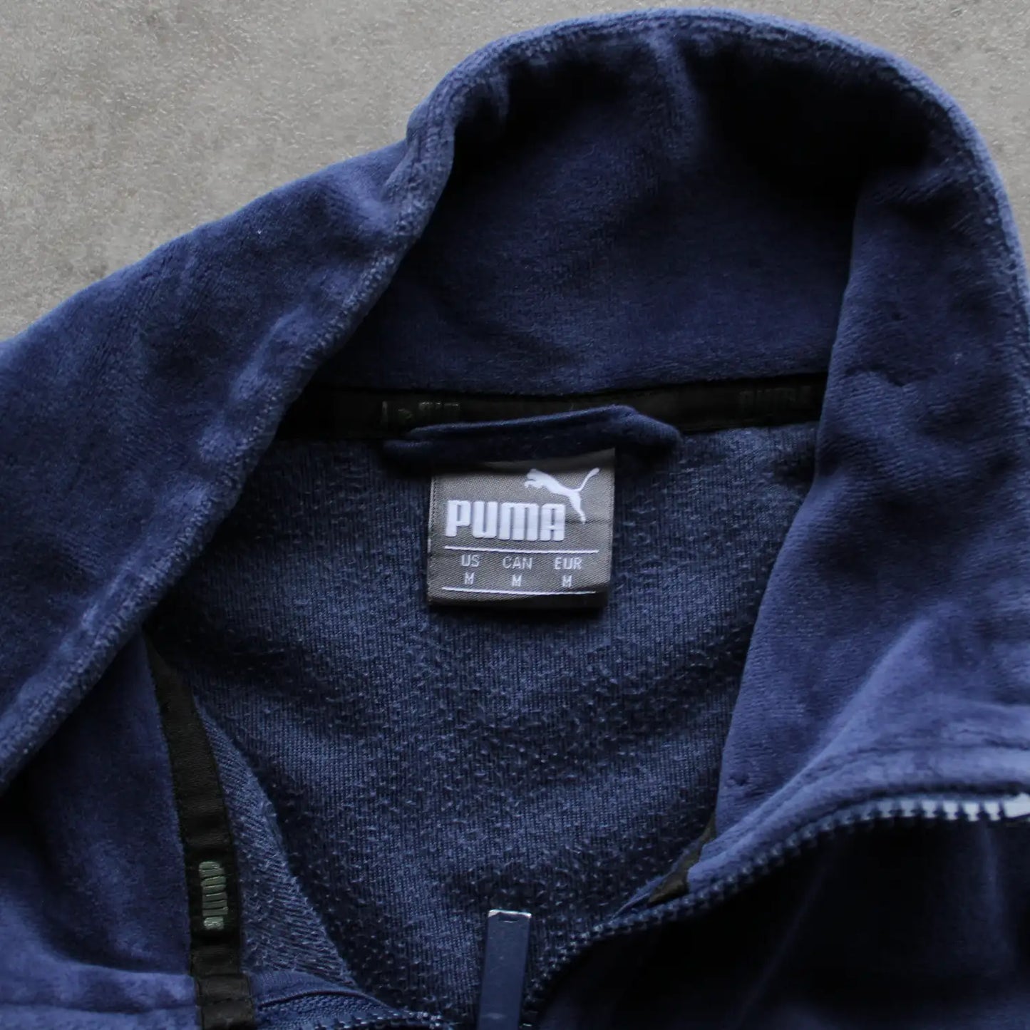 Puma Velour Zip-Up Jacket – Navy (Man-M)