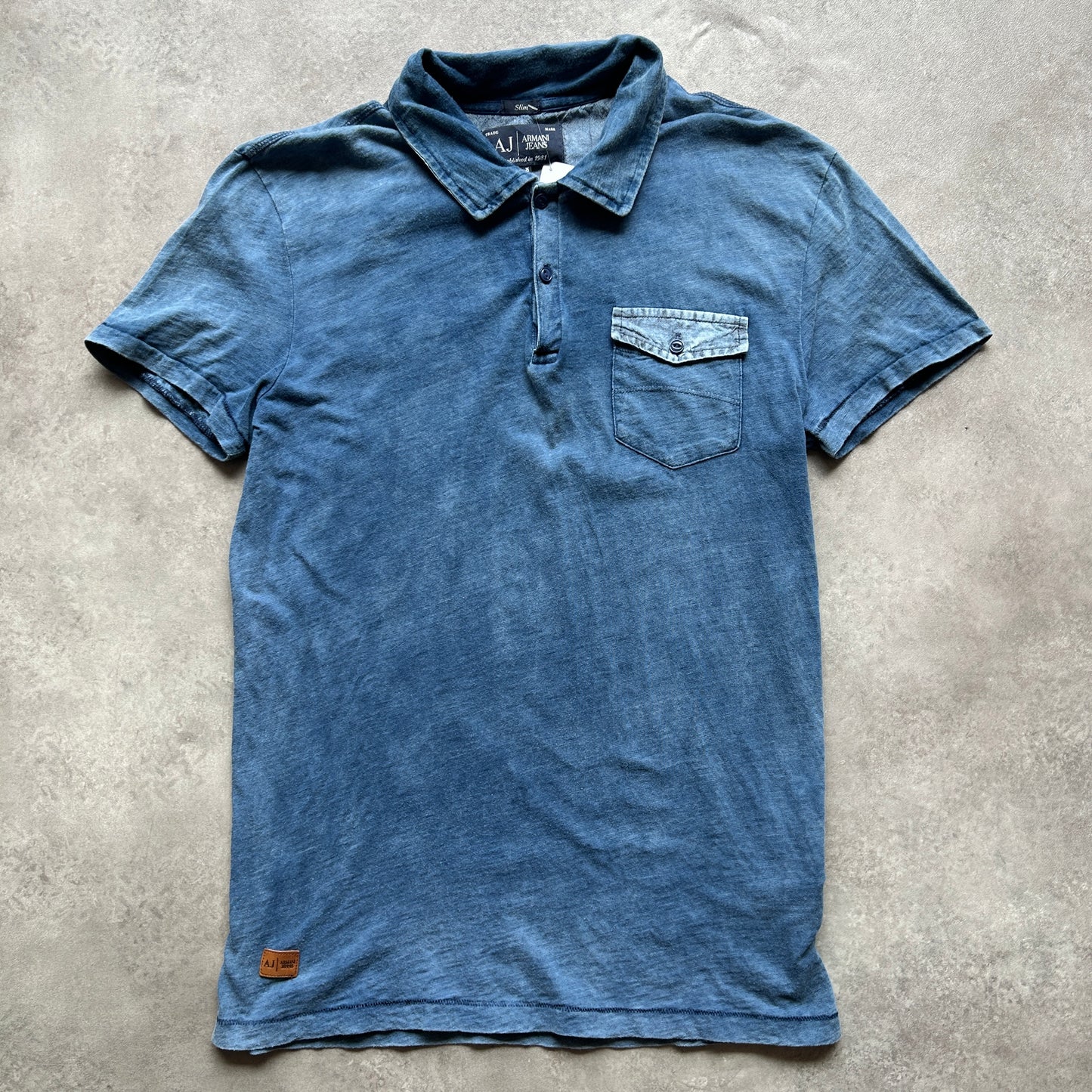 Armani Jeans Blue Polo Shirt XL