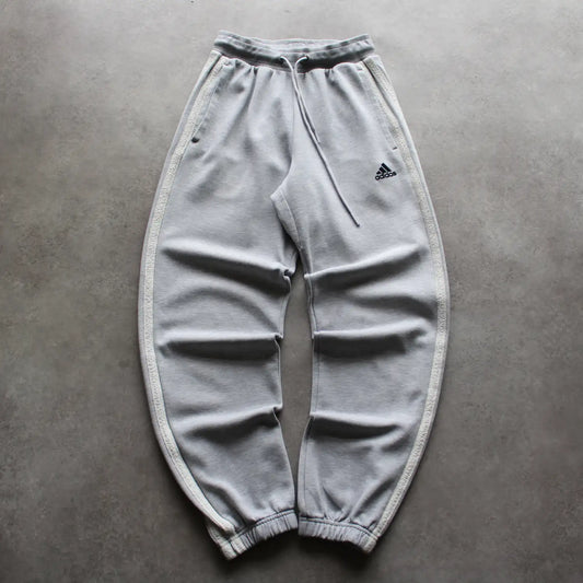 Adidas Printed Logo Sweatpants – Light Grey (Man-XS)