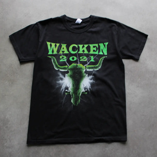 Fruit of the Loom “Wacken 2021” Printed T-Shirt – Black (Man-L)