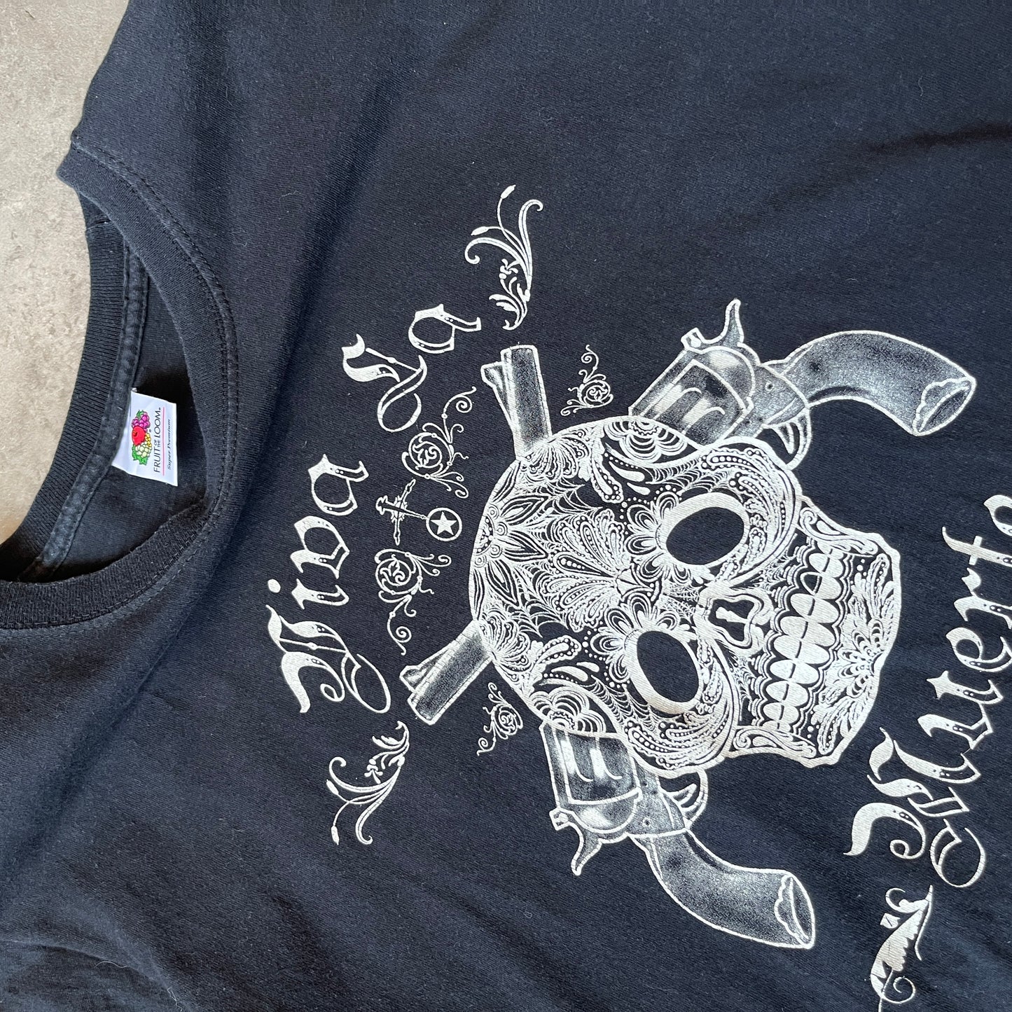 Fruit Of The Loom Vida La Muerte T-Shirt M