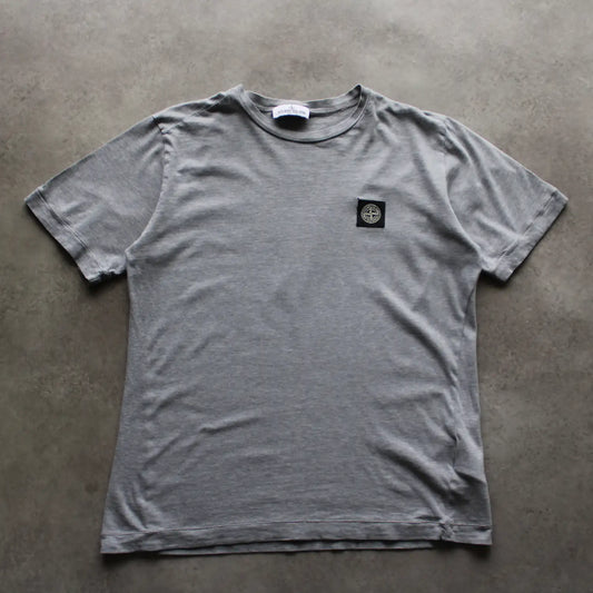 Stone Island Chest Patch T-Shirt – Grey (Boy-XL,Flawed)