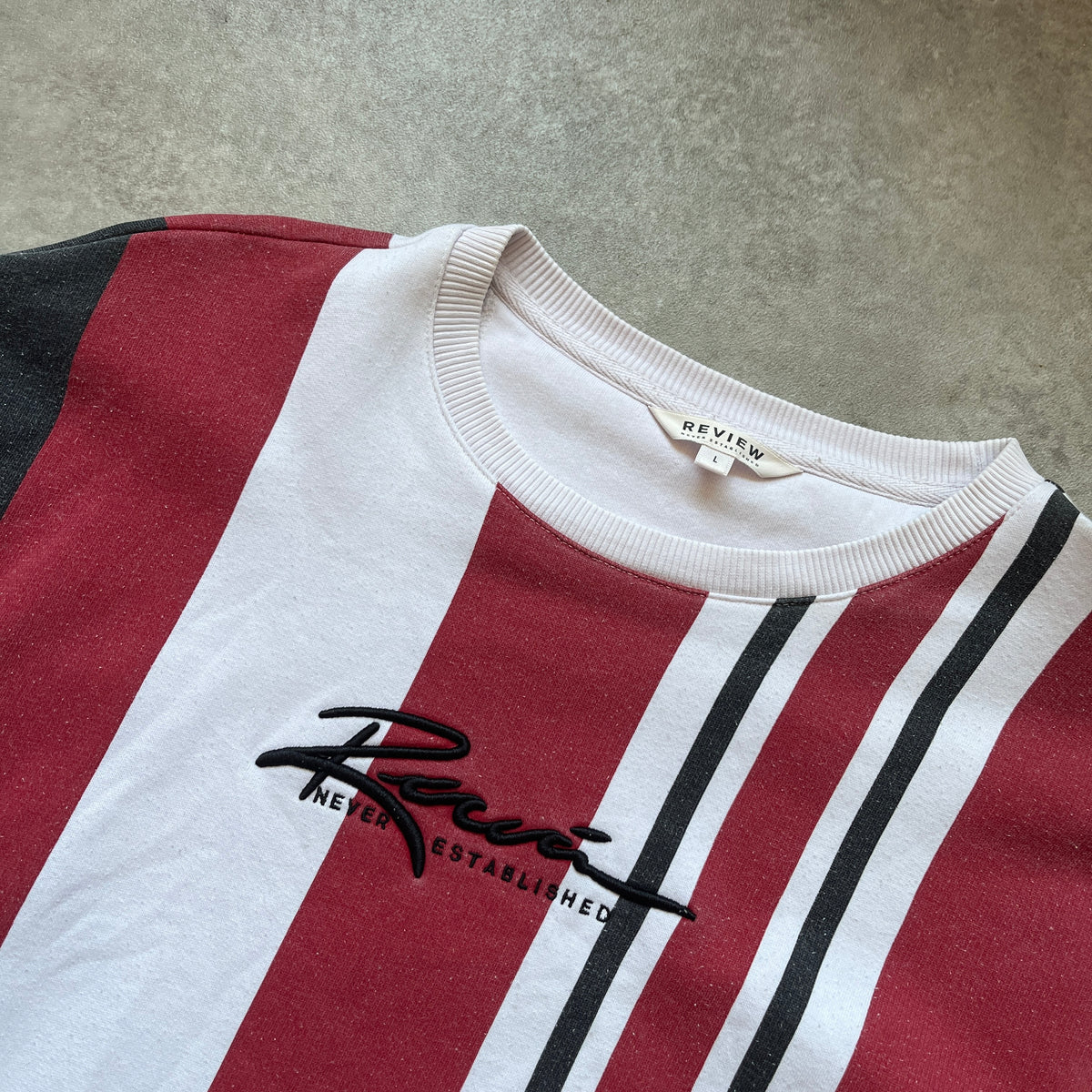 Review Striped Sweatshirt L