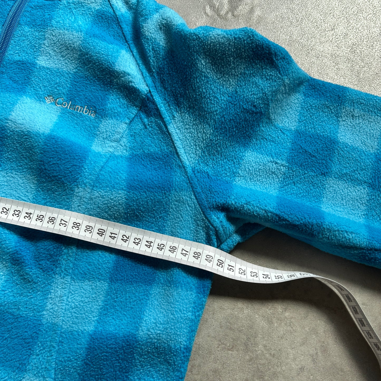 Columbia Plaid Fleece Jacket L