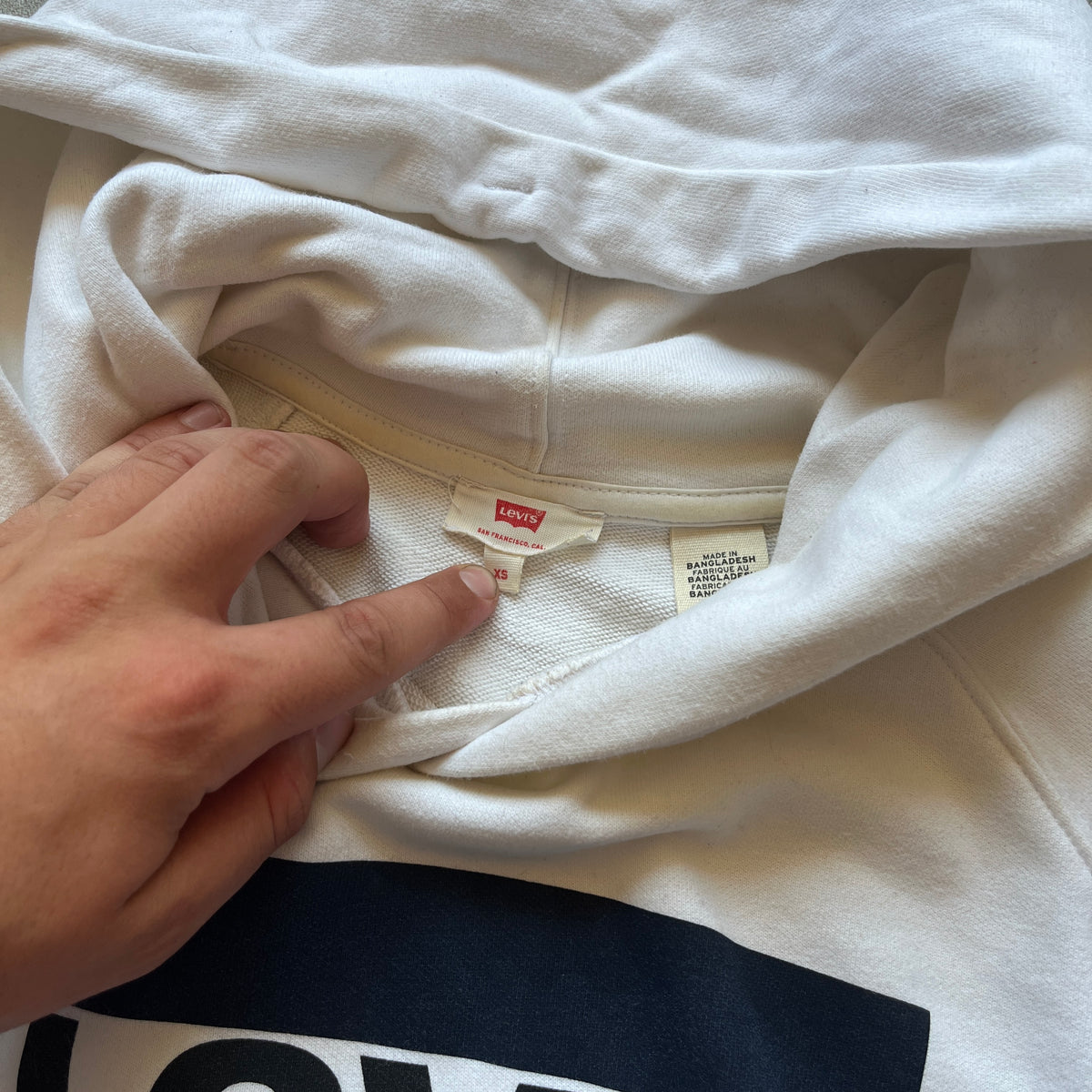 Levi’s White Hoodie XS