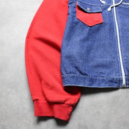 Modano Denim Zip Hoodie – Blue/Red (Woman-XL)