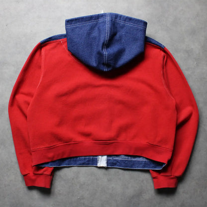 Modano Denim Zip Hoodie – Blue/Red (Woman-XL)