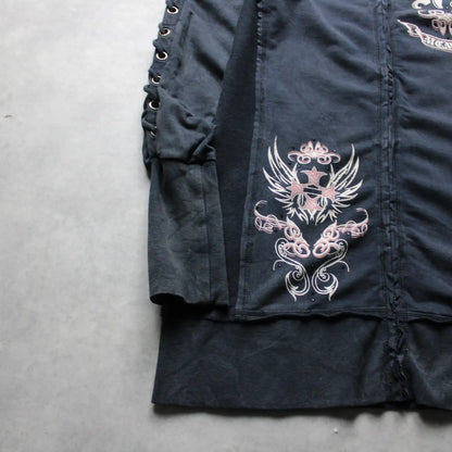 Harley Davidson All-Over Print Zip Hoodie – Black (Woman-M)