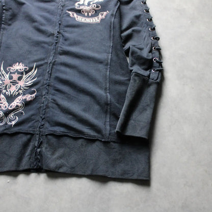 Harley Davidson All-Over Print Zip Hoodie – Black (Woman-M)