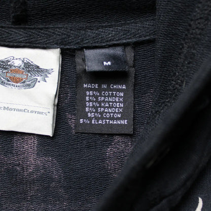 Harley Davidson All-Over Print Zip Hoodie – Black (Woman-M)