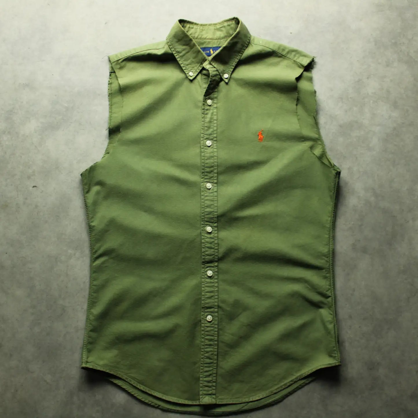 Ralph Lauren Cut-Off Sleeve Shirt – Green (Man-M)