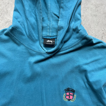 Stüssy Blue Hooded Long Sleeve L