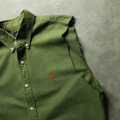 Ralph Lauren Cut-Off Sleeve Shirt – Green (Man-M)