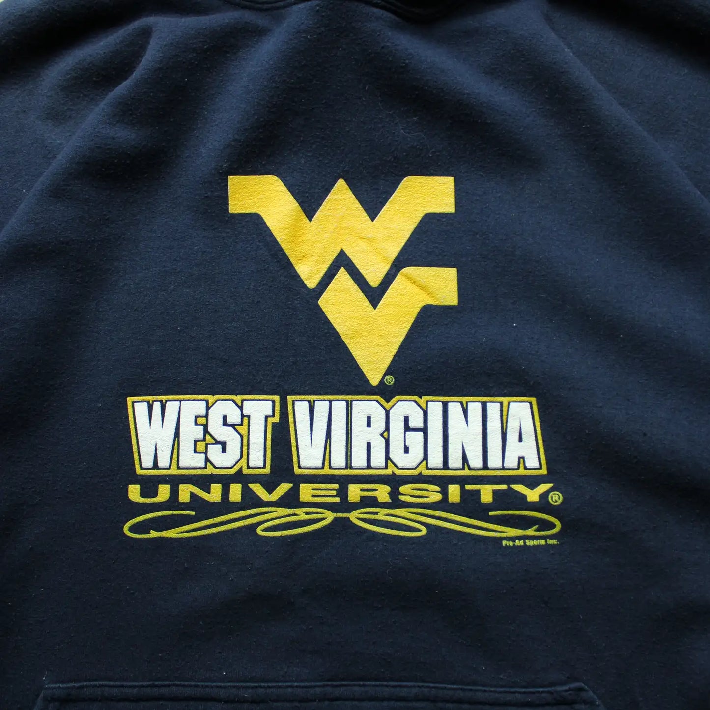Gildan West Virginia University Printed Hoodie – Navy (Man-XXL)