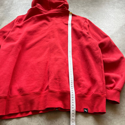 Puma Red Zip Hoodie L