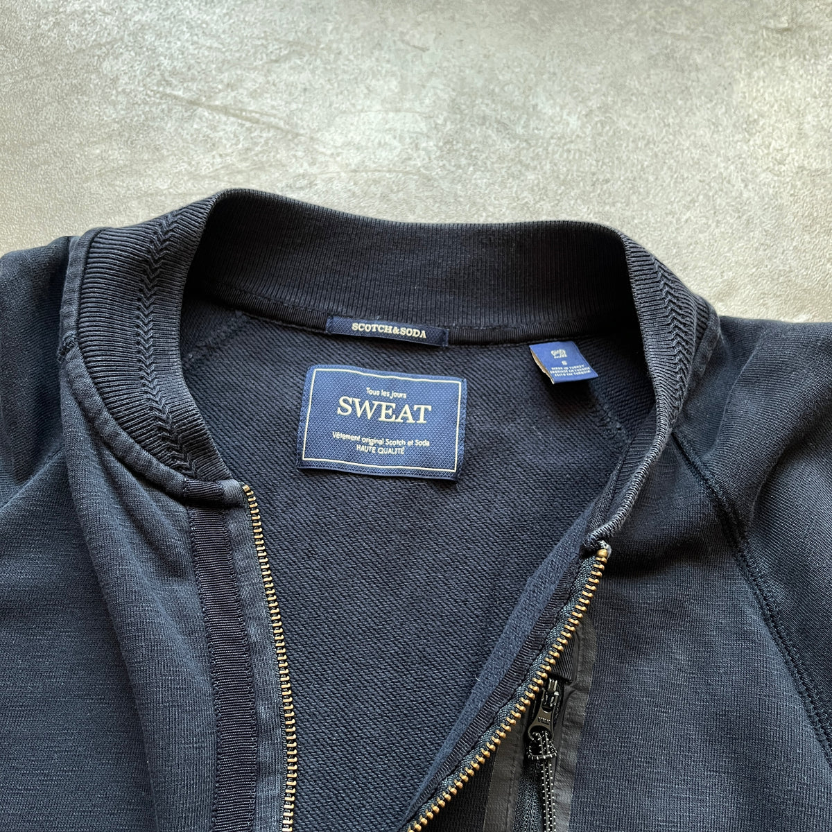 Scotch & Soda Navy Zip Sweatshirt S