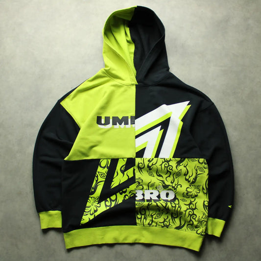 Umbro Graphic Colorblock Hoodie – Black/Green (Man-S)