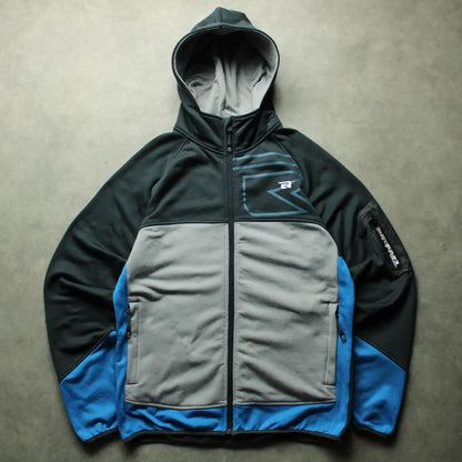 Rehall Technical Zip Hoodie – Grey/Blue (Man-L)