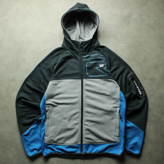 Rehall Technical Zip Hoodie – Grey/Blue (Man-L)