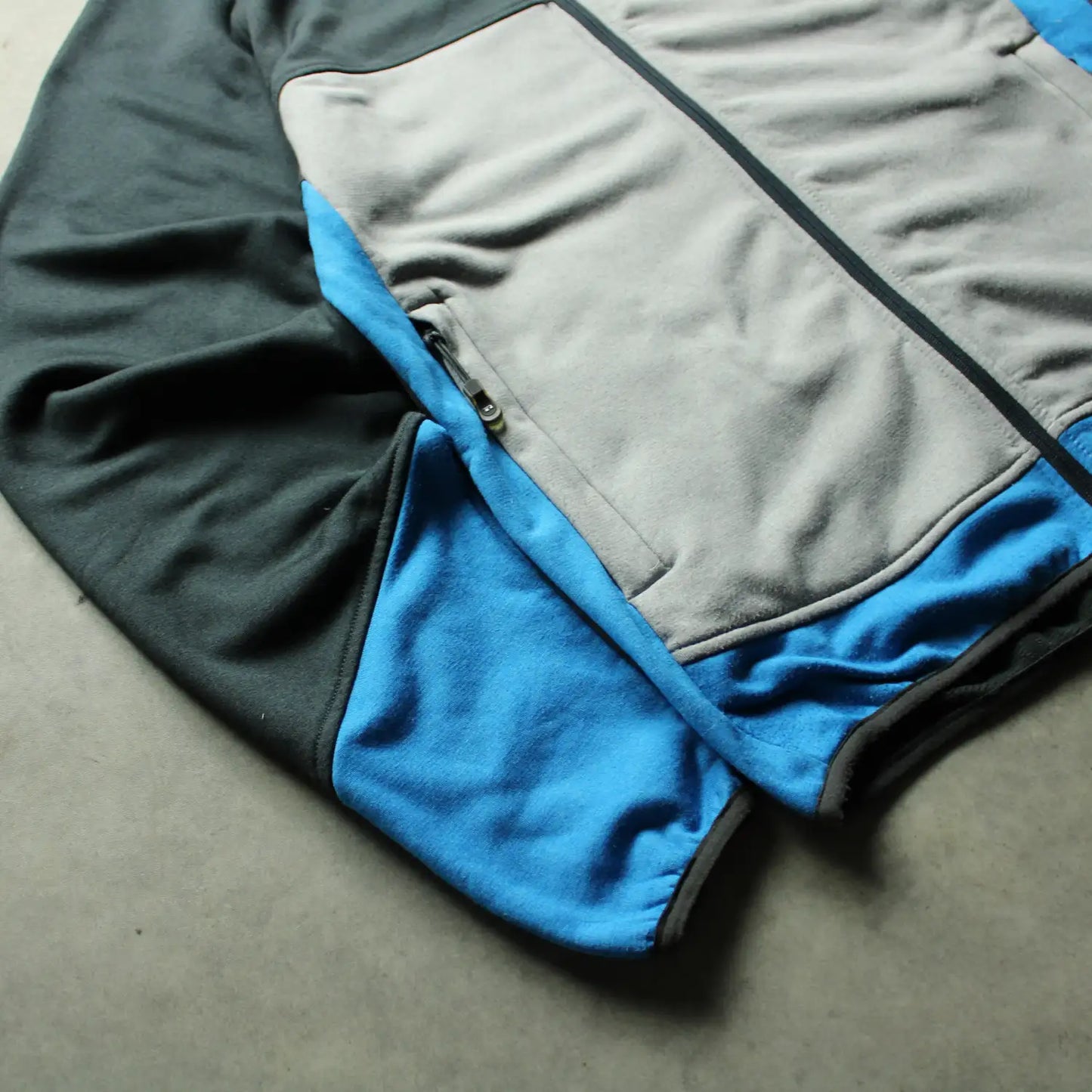 Rehall Technical Zip Hoodie – Grey/Blue (Man-L)