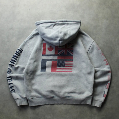 Tommy Jeans Flag Logo Hoodie – Grey (Man-M, Flawed)