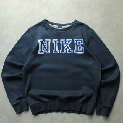 Nike Embroidered Mini Swoosh Crewneck – Navy (Man-S)