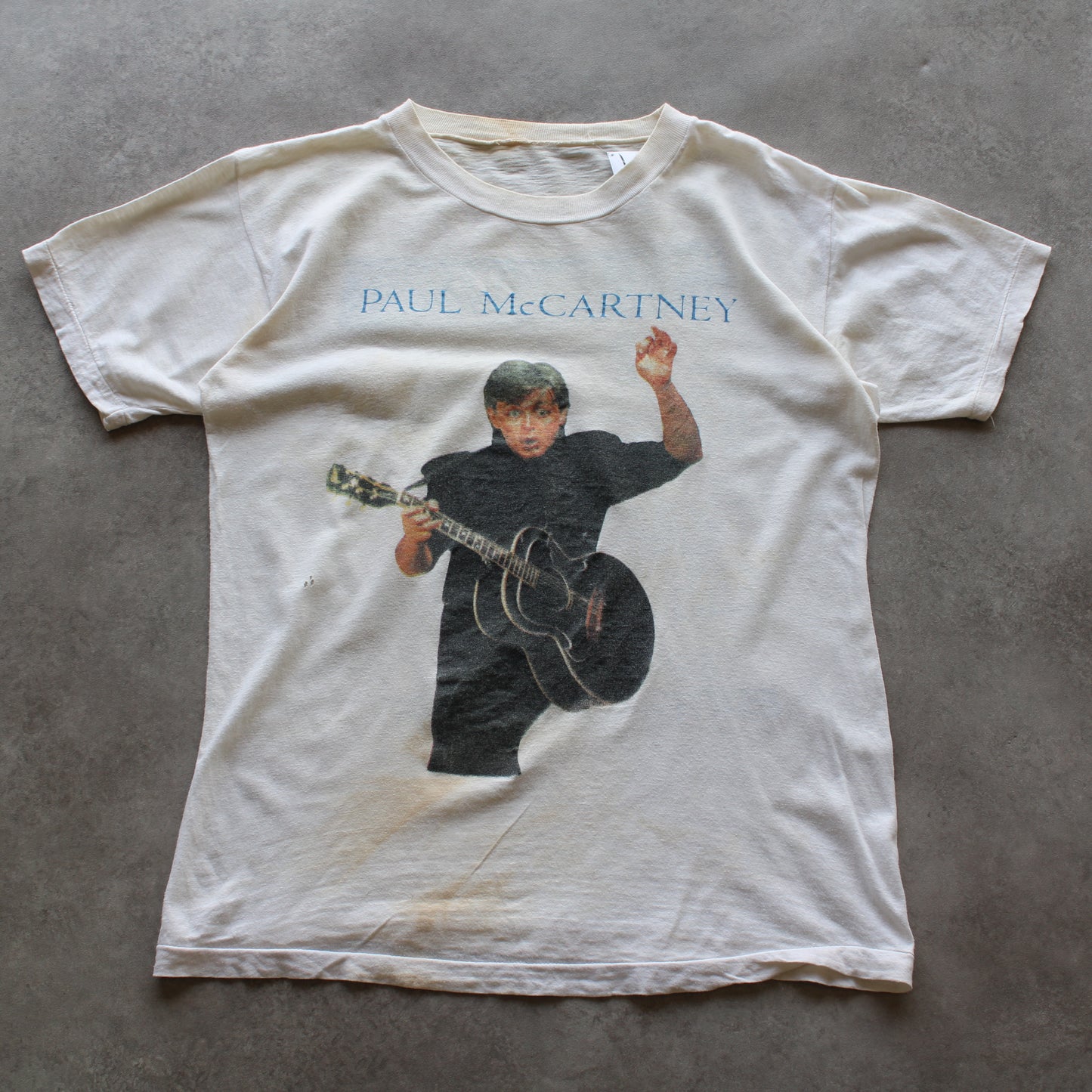 Paul McCartney "Flowers in the Dirt" 1989 European Tour T-Shirt (Man-S) [DISTRESSED]