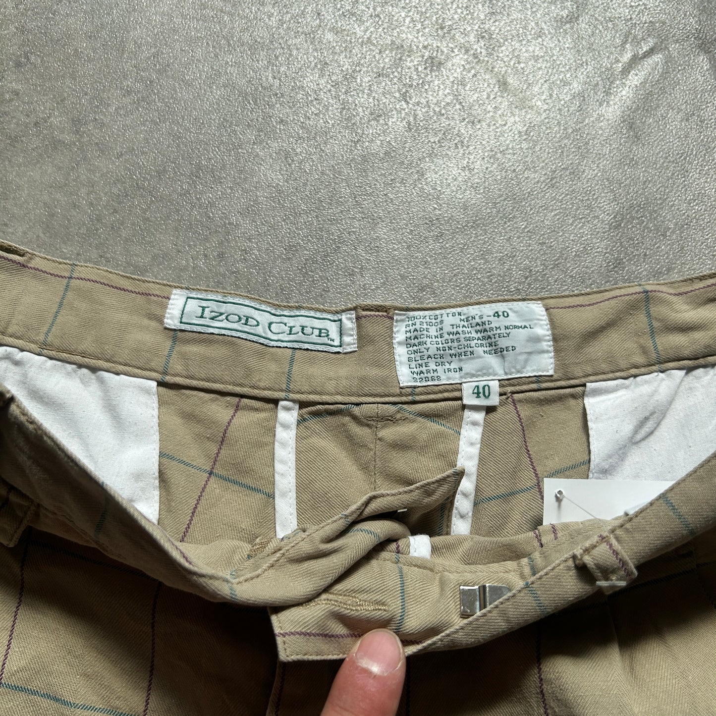 Izod Club Plaid Shorts W40