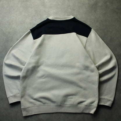 Adidas Embroidered Logo Crewneck Sweatshirt – Cream/Black (Man-L)