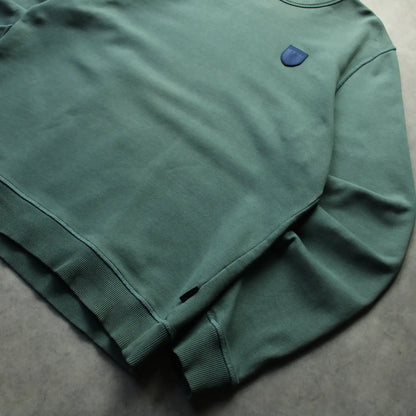 Cavallaro Napoli Shield Logo Crewneck Sweatshirt – Teal (Man-XL)