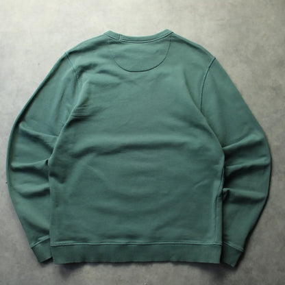 Cavallaro Napoli Shield Logo Crewneck Sweatshirt – Teal (Man-XL)