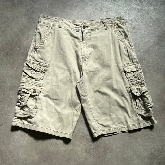 Iron Beige Cargo Shorts W38