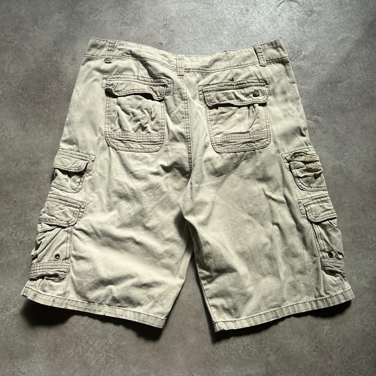 Iron Beige Cargo Shorts W38