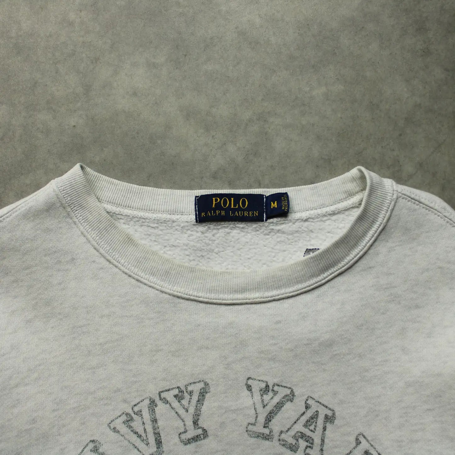 Ralph Lauren Navy Yard Cropped Crewneck Sweatshirt – Grey (Woman-M)