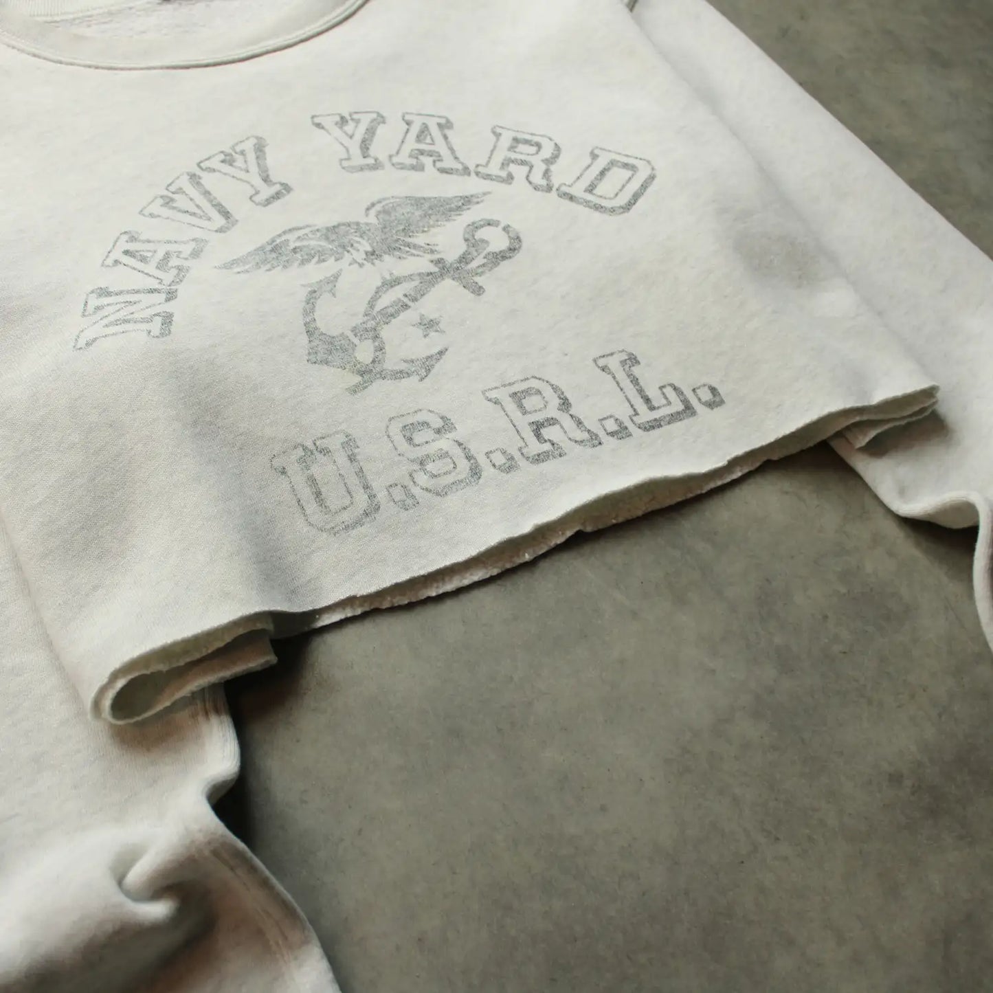 Ralph Lauren Navy Yard Cropped Crewneck Sweatshirt – Grey (Woman-M)