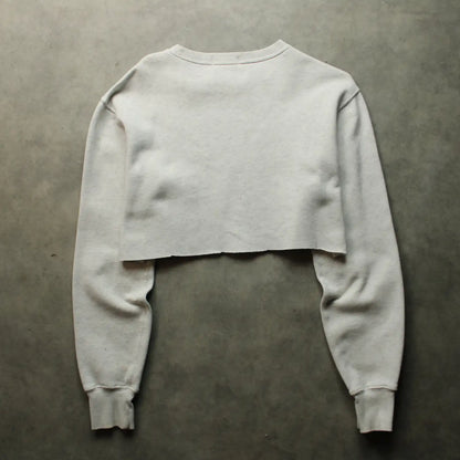 Ralph Lauren Navy Yard Cropped Crewneck Sweatshirt – Grey (Woman-M)