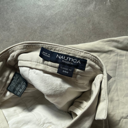 Nautica Beige Pleated Shorts W34