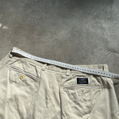 Nautica Beige Pleated Shorts W34