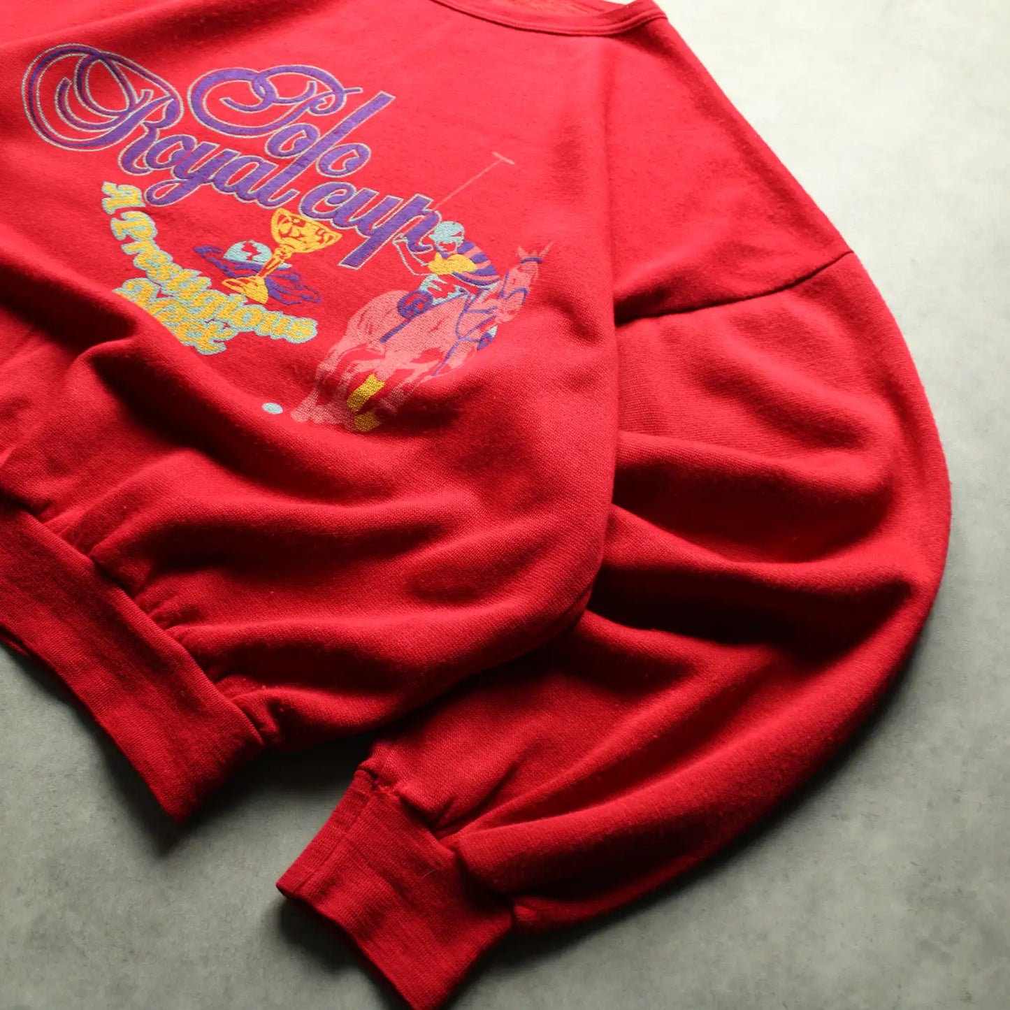 Polo Royal Cup Graphic Crewneck Sweatshirt – Red (Man-M)