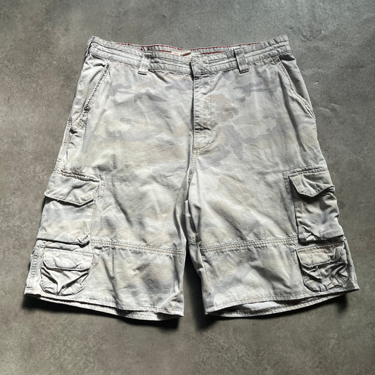 Cargo Supply Grey Camo Cargo Shorts W38