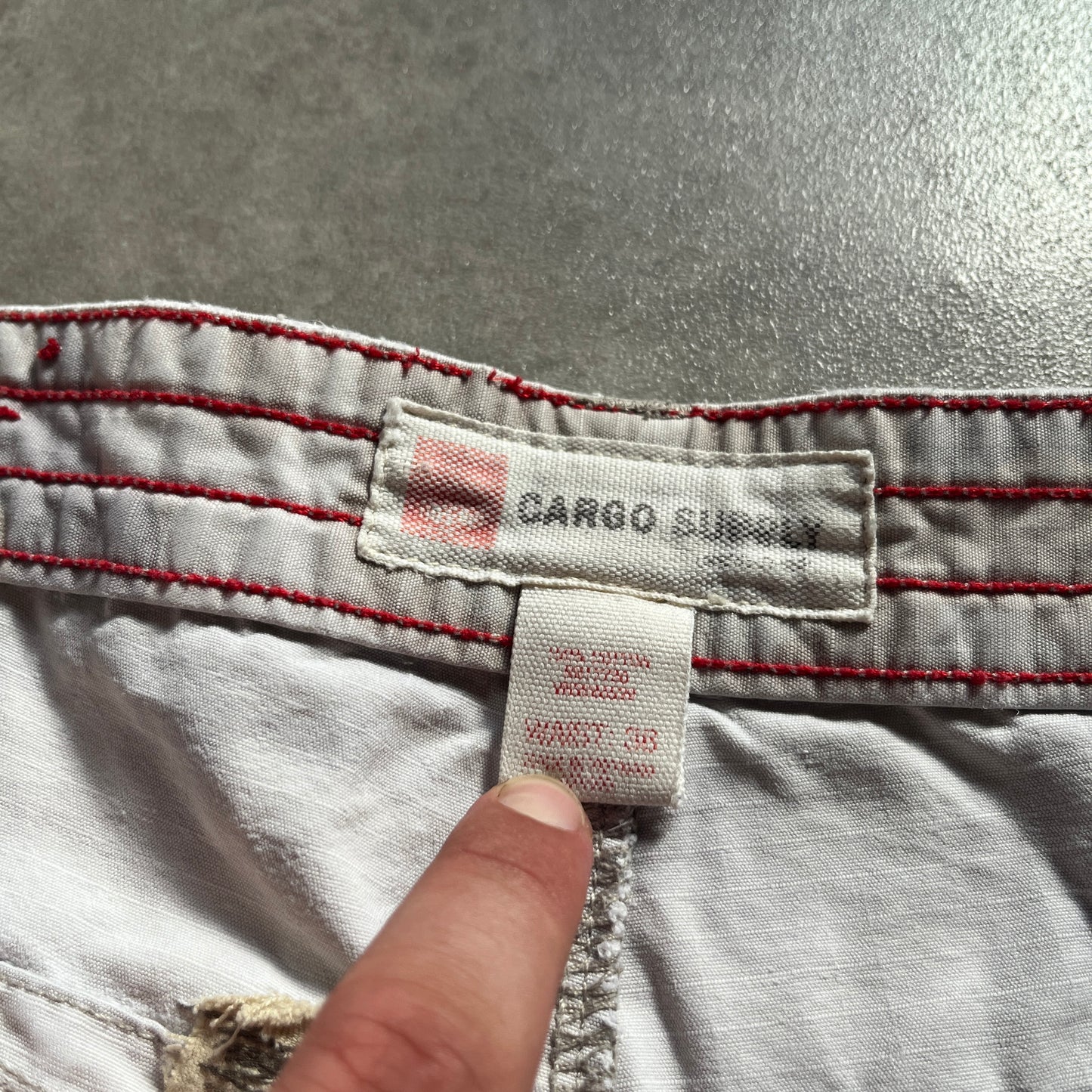 Cargo Supply Grey Camo Cargo Shorts W38