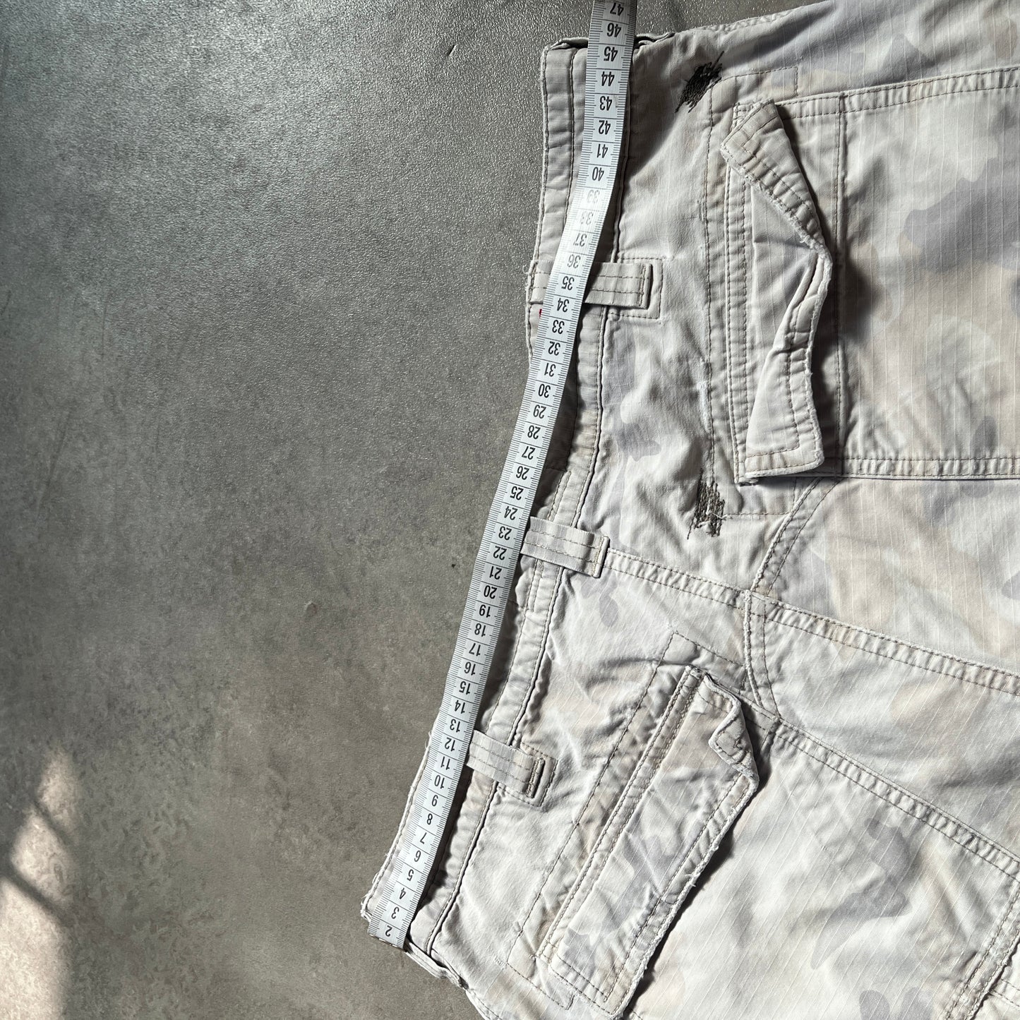 Cargo Supply Grey Camo Cargo Shorts W38