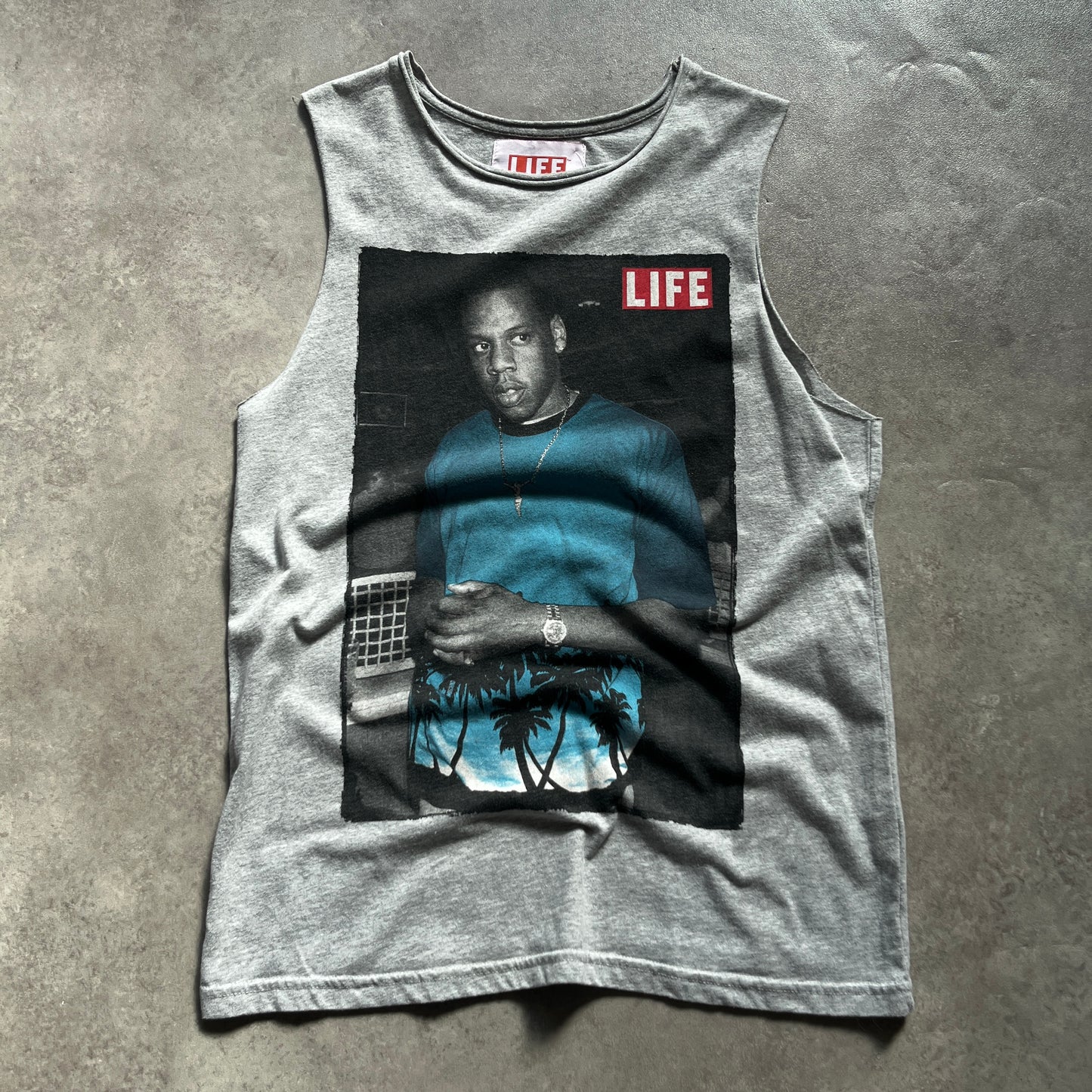 Life Magazine Grey Graphic Tank Top M