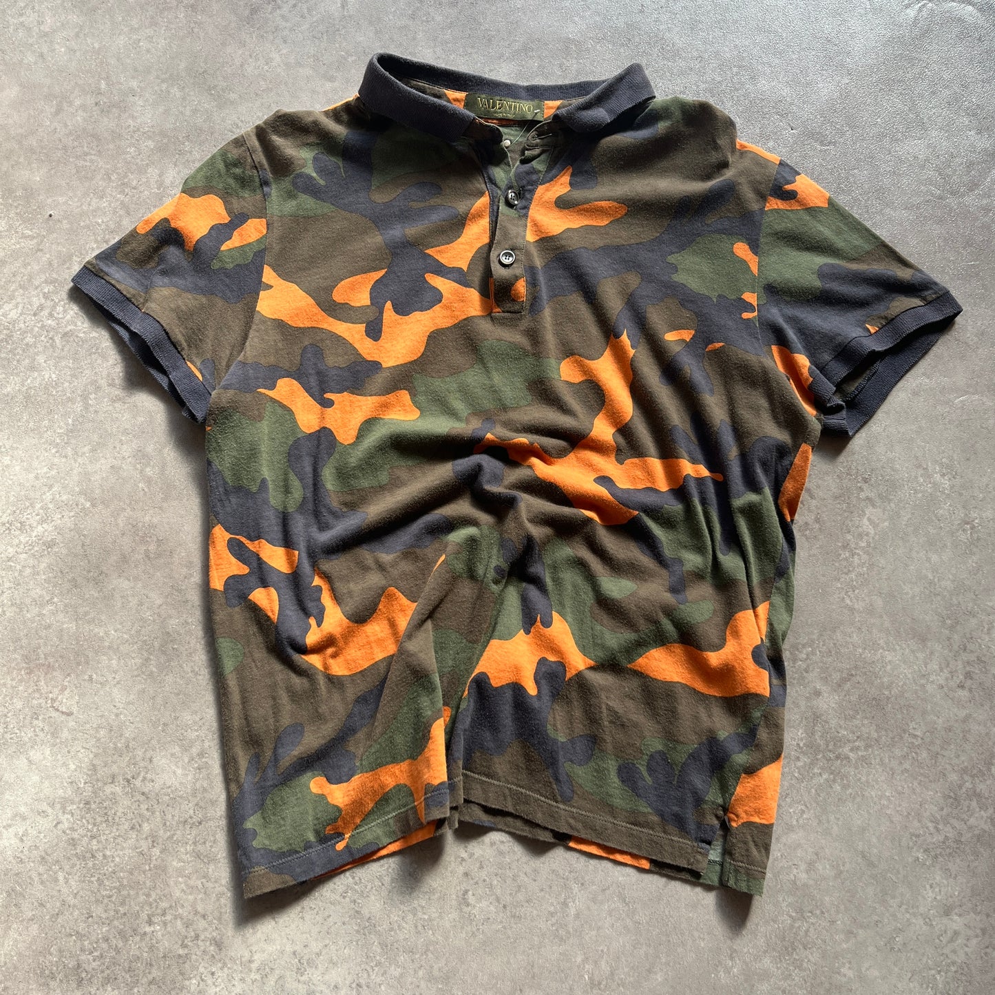 Valentino Camo Polo Shirt S