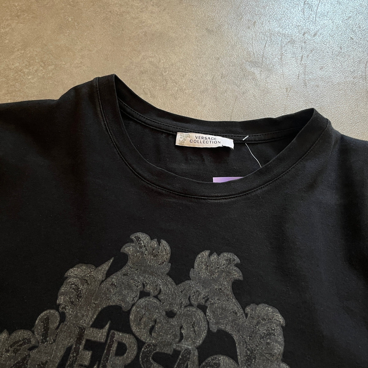 Versace Collection Black Graphic T-Shirt M