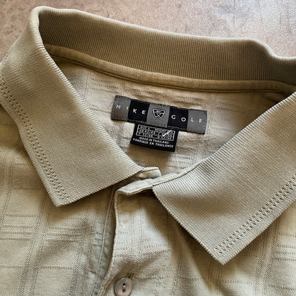 Nike Golf Beige Polo Shirt L